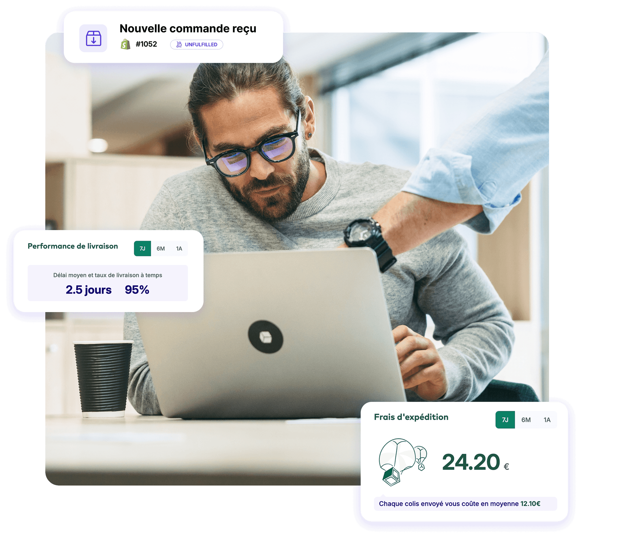 Un marchand suit ses commandes Shopify et ses frais d'expédition dans ParcelRush