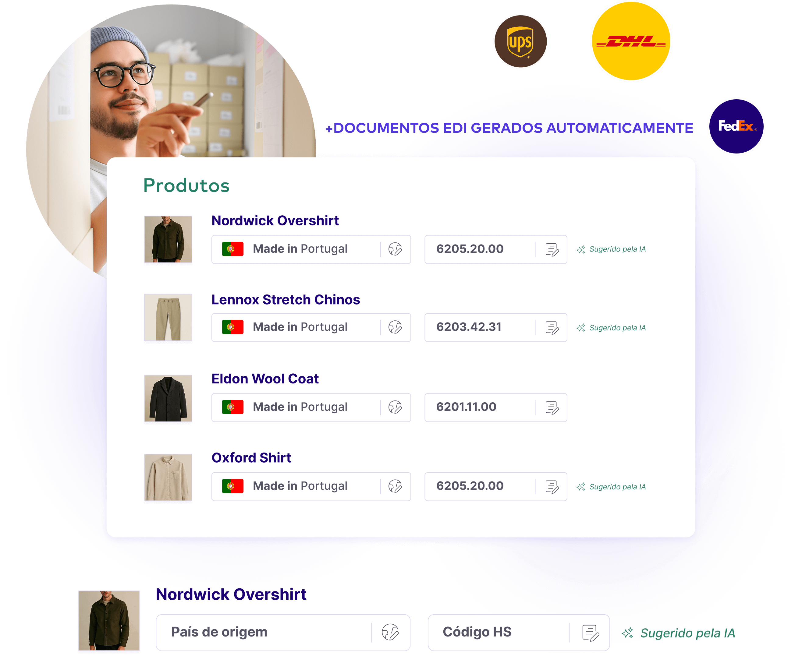 Automatização dos códigos HS para simplificar o envio internacional