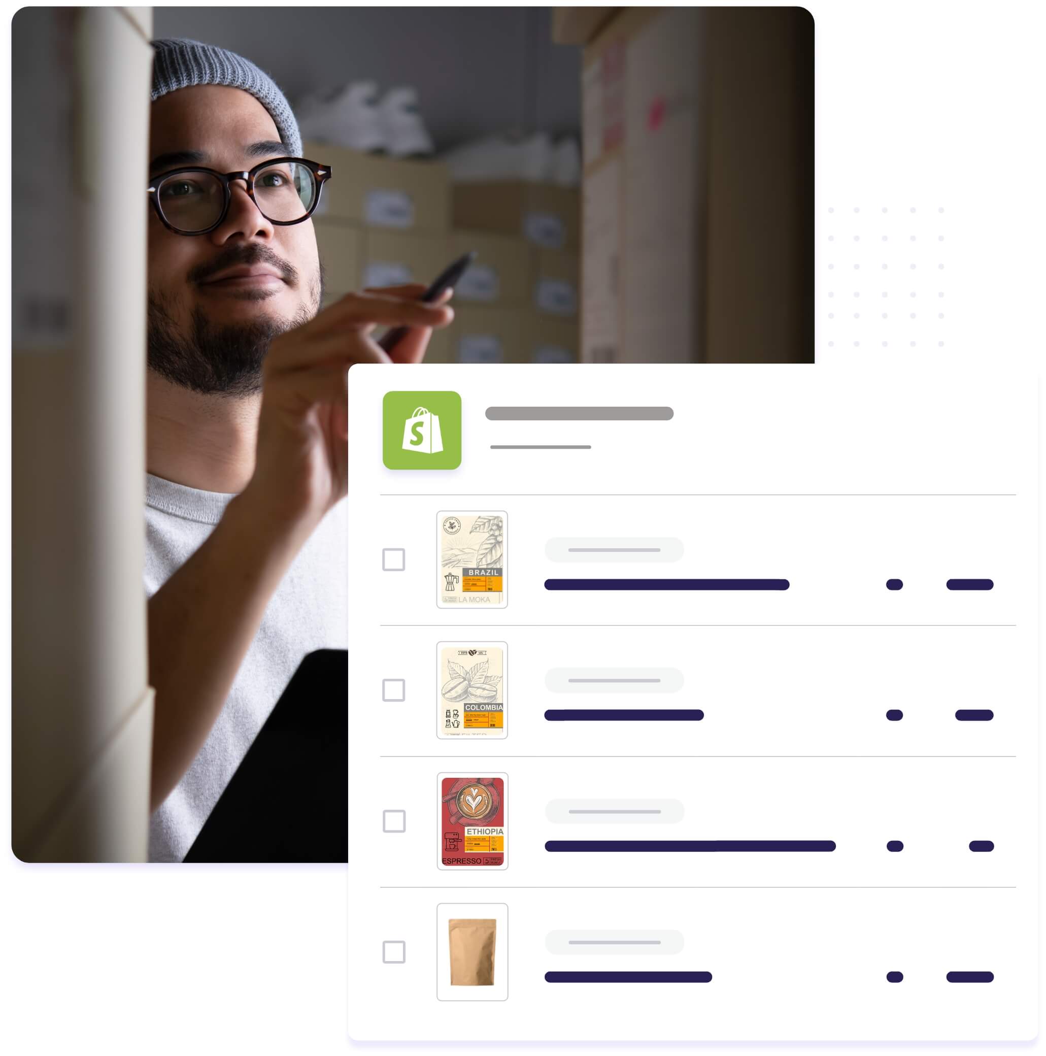 Lista inteligente de preparação de encomendas gerada pelo ParcelRush