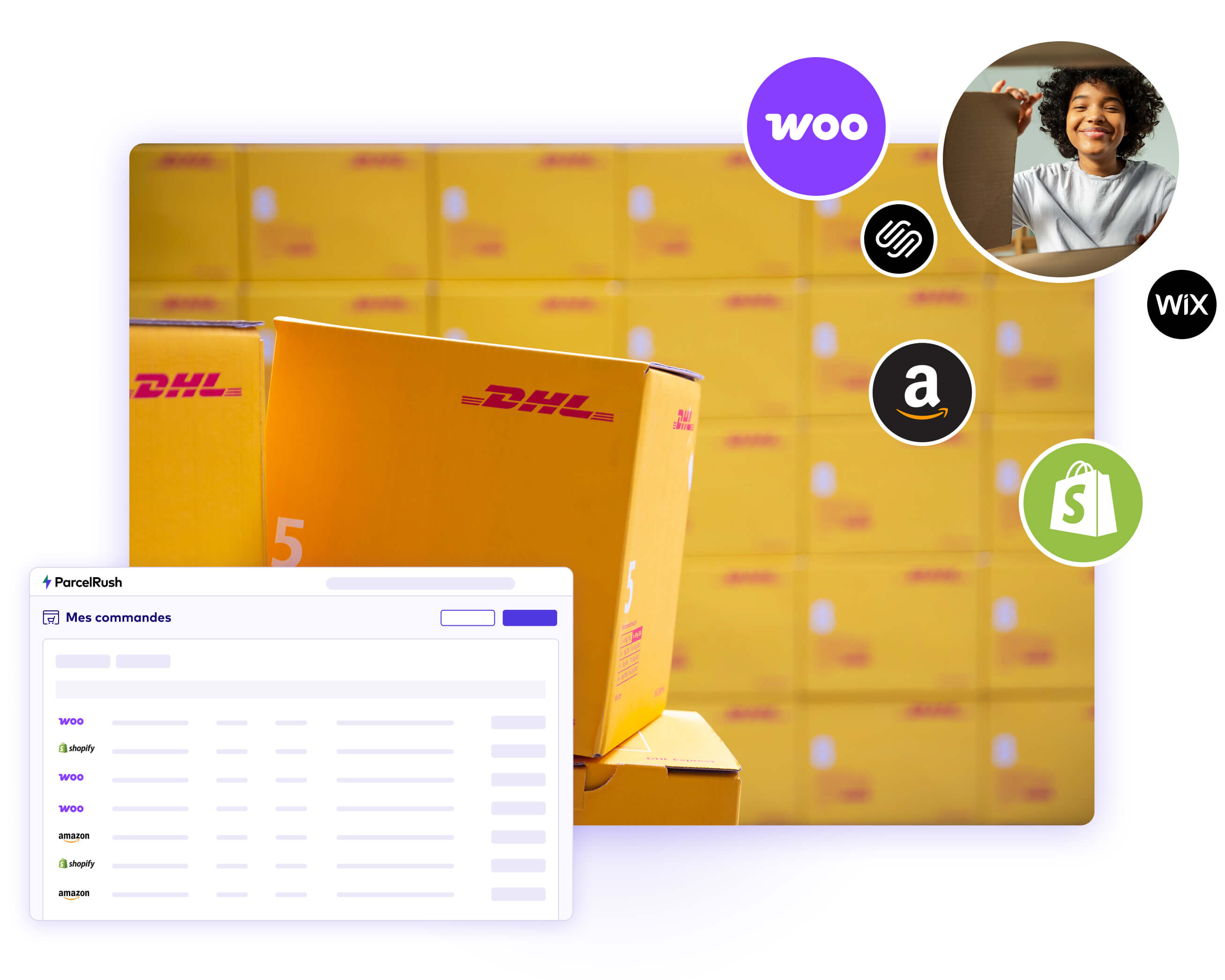Méthodes DHL supportées par ParcelRush : Express, Parcel Connect, Paket et Domestic pour simplifier vos expéditions e-commerce en France et à l’international