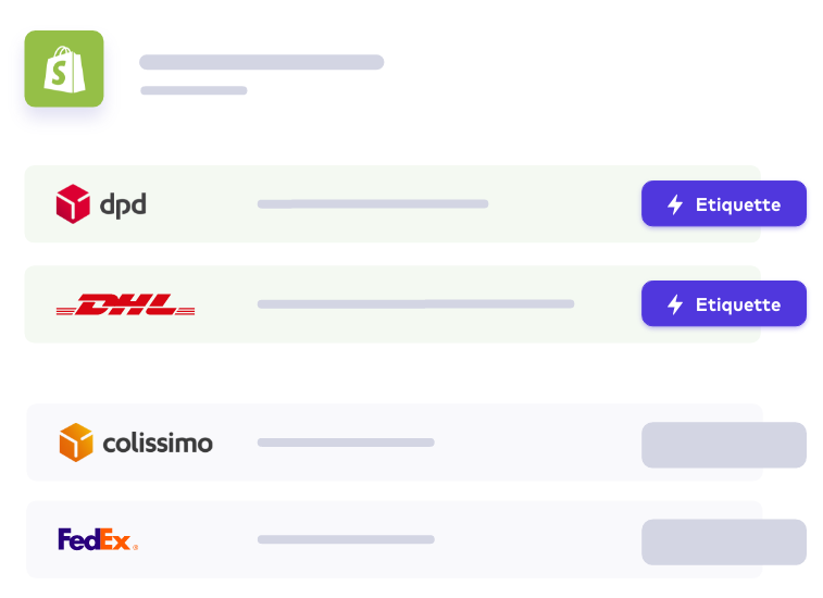 Visão geral da ferramenta ParcelRush para comparar preços de transportadoras