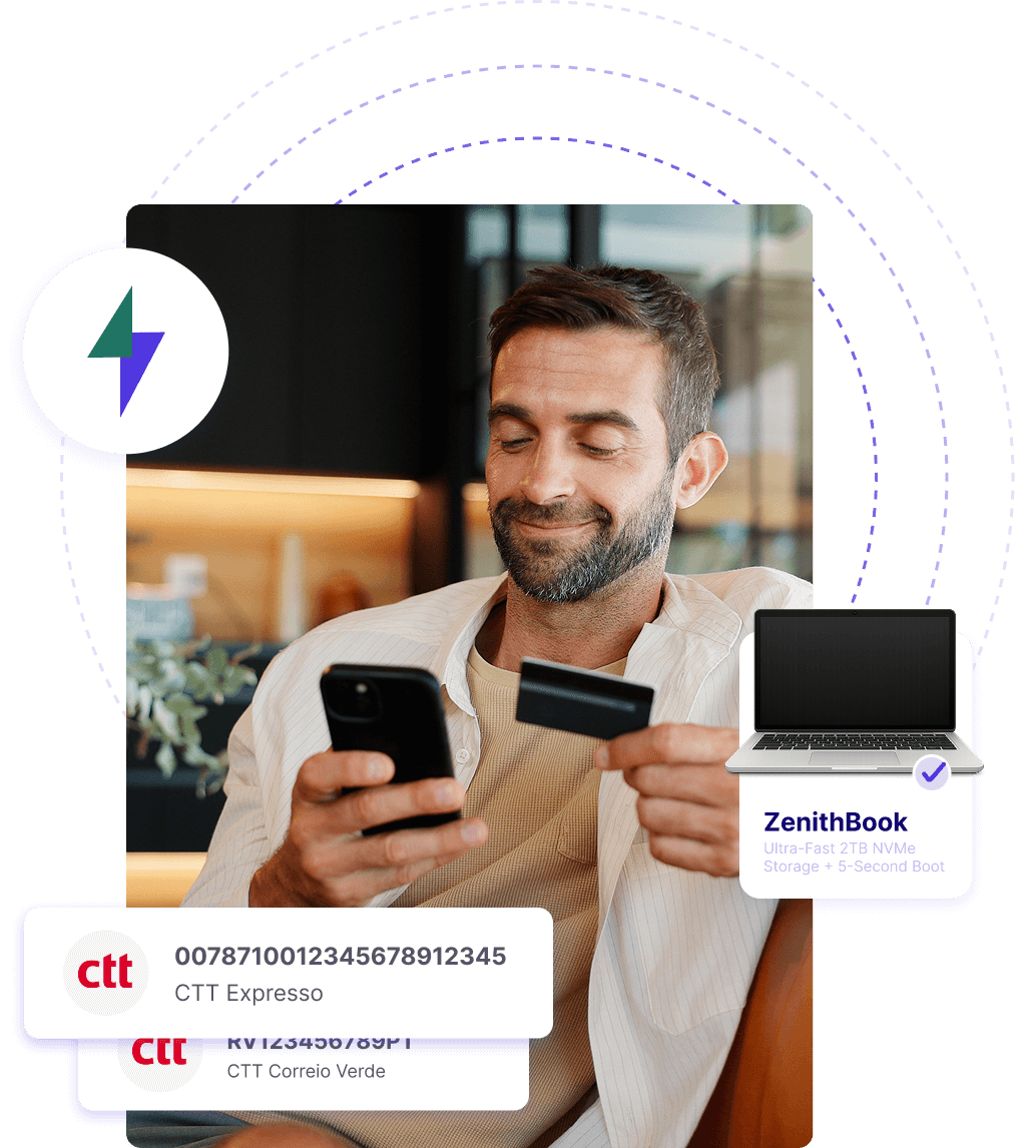 ParcelRush interface connected to CTT to centralise your e‑commerce shipments