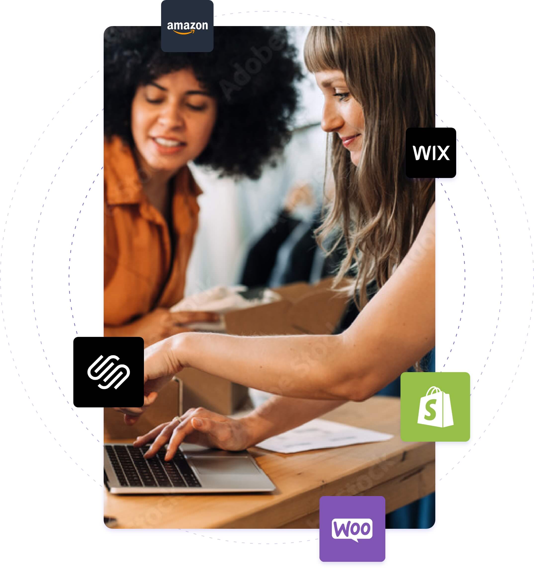 sincronização automática de pedidos com o ParcelRush para Shopify, WooCommerce e Wix